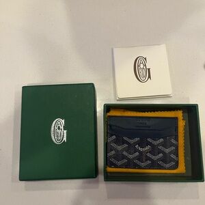 Dark blue Goyard card holder